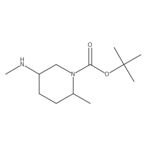 tert-butyl 2-methyl-5-(methylamino)piperidine-1-carboxylate结构式