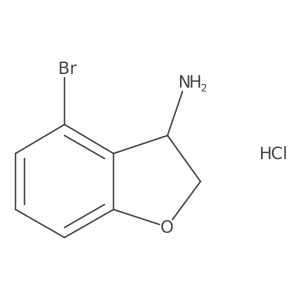 4-Bromo-2,3-dihydro-benzofuran-3-ylamine hydrochloride Structure