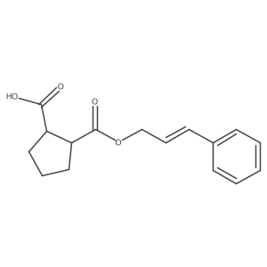 1-[(2E)-3-Phenyl-2-propen-1-yl] (1R,2S)-1,2-cyclopentanedicarboxylate结构式