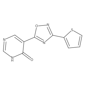 5-[3-(Thiophen-2-yl)-1,2,4-oxadiazol-5-yl]-3,4-dihydropyrimidin-4-one Structure