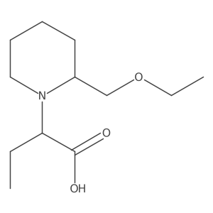 2-(2-(Ethoxymethyl)piperidin-1-yl)butanoic acid结构式