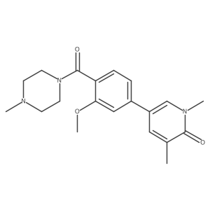 5-[3-Methoxy-4-[(4-methyl-1-piperazinyl)carbonyl]phenyl]-1,3-dimethyl-2(1h)-pyridinone Structure