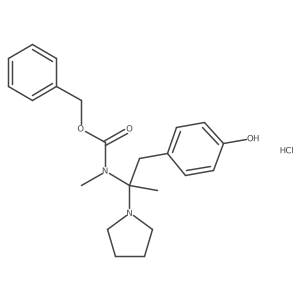 (S)-1-Pyrrolidin-2-(4'-hydroxybenzyl)-2-(N-cbz-N-methyl)amino-ethane hcl Structure
