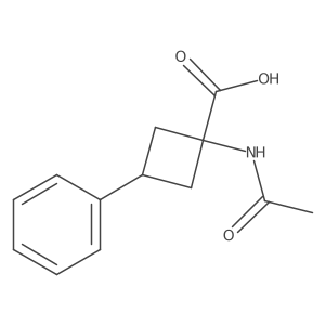 1-Acetamido-3-phenylcyclobutane-1-carboxylic acid Structure