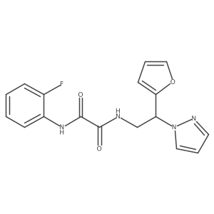 N1-(2-fluorophenyl)-N2-(2-(furan-2-yl)-2-(1H-pyrazol-1-yl)ethyl)oxalamide结构式