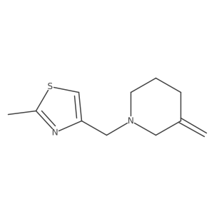 2-Methyl-4-((3-methylenepiperidin-1-yl)methyl)thiazole结构式