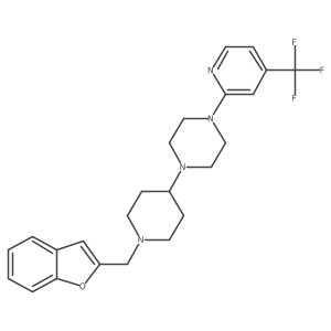 1-(1-(Benzofuran-2-ylmethyl)piperidin-4-yl)-4-(4-(trifluoromethyl)pyridin-2-yl)piperazine Structure