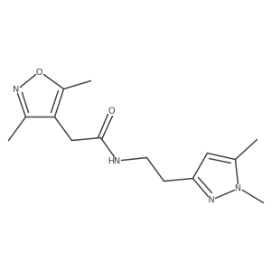 N-(2-(1,5-dimethyl-1H-pyrazol-3-yl)ethyl)-2-(3,5-dimethylisoxazol-4-yl)acetamide Structure