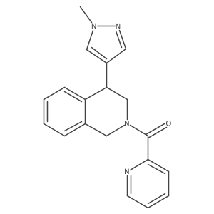 (4-(1-methyl-1H-pyrazol-4-yl)-3,4-dihydroisoquinolin-2(1H)-yl)(pyridin-2-yl)methanone结构式