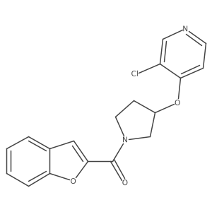 Benzofuran-2-yl(3-((3-chloropyridin-4-yl)oxy)pyrrolidin-1-yl)methanone结构式