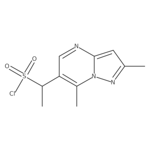 1-{2,7-Dimethylpyrazolo[1,5-a]pyrimidin-6-yl}ethane-1-sulfonyl chloride Structure