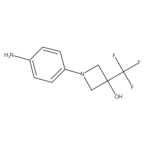 1-(4-Aminophenyl)-3-(trifluoromethyl)azetidin-3-ol结构式
