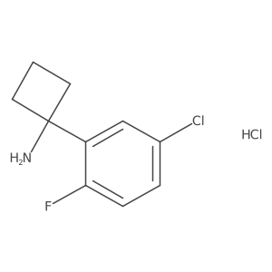 1-(5-Chloro-2-fluorophenyl)cyclobutan-1-amine;hydrochloride Structure