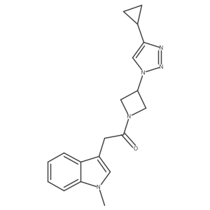 1-(3-(4-cyclopropyl-1H-1,2,3-triazol-1-yl)azetidin-1-yl)-2-(1-methyl-1H-indol-3-yl)ethanone Structure