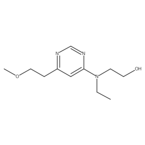 2-{Ethyl[6-(2-methoxyethyl)pyrimidin-4-yl]amino}ethan-1-ol Structure