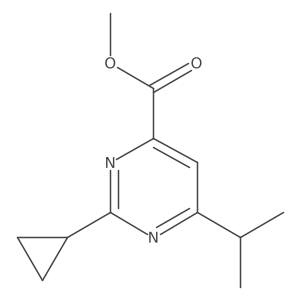 Methyl 2-cyclopropyl-6-(propan-2-yl)pyrimidine-4-carboxylate结构式