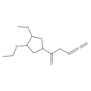 2-Azido-1-(3-ethoxy-4-methoxypyrrolidin-1-yl)ethan-1-one Structure
