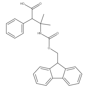 3-(9H-fluoren-9-ylmethoxycarbonylamino)-3-methyl-2-phenylbutanoic acid结构式