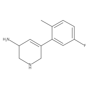 5-(5-Fluoro-2-methylphenyl)-1,2,3,6-tetrahydropyridin-3-amine结构式