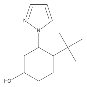 4-tert-butyl-3-(1H-pyrazol-1-yl)cyclohexan-1-ol结构式
