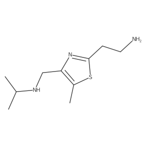 2-(5-Methyl-4-{[(propan-2-yl)amino]methyl}-1,3-thiazol-2-yl)ethan-1-amine结构式