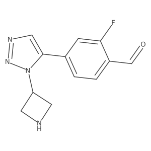 4-[1-(azetidin-3-yl)-1H-1,2,3-triazol-5-yl]-2-fluorobenzaldehyde结构式