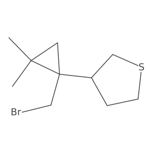 3-[1-(Bromomethyl)-2,2-dimethylcyclopropyl]thiolane Structure