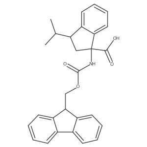1-({[(9H-fluoren-9-yl)methoxy]carbonyl}amino)-3-(propan-2-yl)-2,3-dihydro-1H-indene-1-carboxylic acid Structure