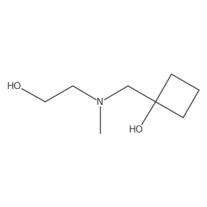 1-{[(2-Hydroxyethyl)(methyl)amino]methyl}cyclobutan-1-ol结构式