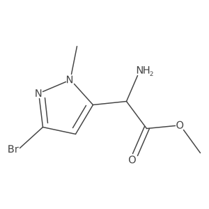 methyl 2-amino-2-(3-bromo-1-methyl-1H-pyrazol-5-yl)acetate Structure