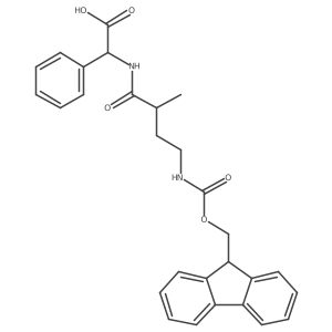 2-[4-({[(9H-fluoren-9-yl)methoxy]carbonyl}amino)-2-methylbutanamido]-2-phenylacetic acid Structure