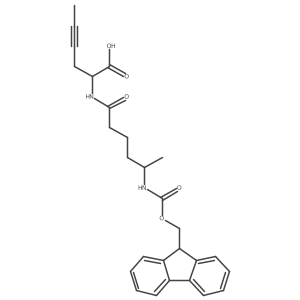 2-[5-({[(9H-fluoren-9-yl)methoxy]carbonyl}amino)hexanamido]hex-4-ynoic acid Structure