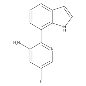 5-fluoro-2-(1H-indol-7-yl)pyridin-3-amine结构式