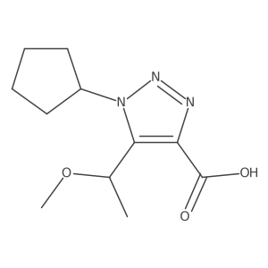 1-cyclopentyl-5-(1-methoxyethyl)-1H-1,2,3-triazole-4-carboxylic acid Structure