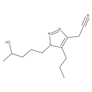 2-[1-(4-hydroxypentyl)-5-propyl-1H-1,2,3-triazol-4-yl]acetonitrile结构式