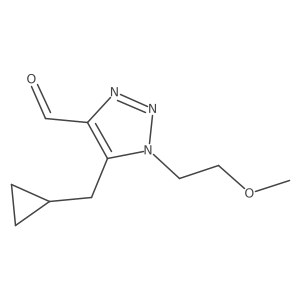 5-(cyclopropylmethyl)-1-(2-methoxyethyl)-1H-1,2,3-triazole-4-carbaldehyde Structure