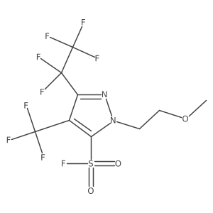 1-(2-methoxyethyl)-3-(1,1,2,2,2-pentafluoroethyl)-4-(trifluoromethyl)-1H-pyrazole-5-sulfonyl fluoride结构式