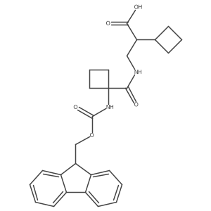 2-cyclobutyl-3-{[1-({[(9H-fluoren-9-yl)methoxy]carbonyl}amino)cyclobutyl]formamido}propanoic acid Structure