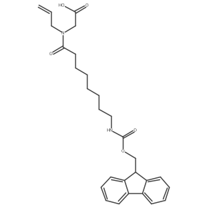 2-[8-({[(9H-fluoren-9-yl)methoxy]carbonyl}amino)-N-(prop-2-en-1-yl)octanamido]acetic acid结构式