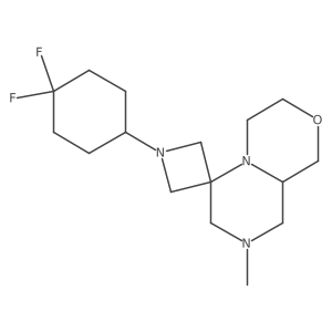 (R)-1-(4,4-Difluorocyclohexyl)-8'-methylhexahydro-1'H-spiro[azetidine-3,6'-pyrazino[2,1-c][1,4]oxazine]结构式