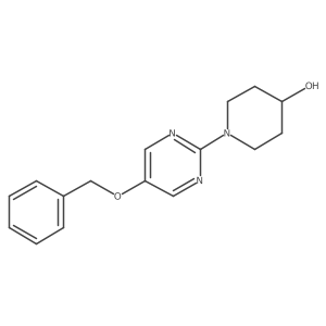 1-(5-(Benzyloxy)pyrimidin-2-yl)piperidin-4-ol结构式