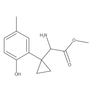 Methyl 2-amino-2-[1-(2-hydroxy-5-methylphenyl)cyclopropyl]acetate结构式