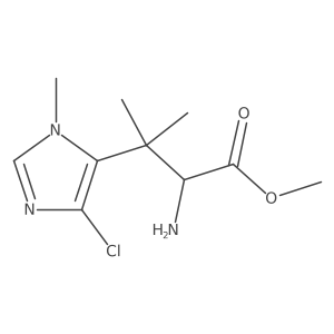 methyl 2-amino-3-(4-chloro-1-methyl-1H-imidazol-5-yl)-3-methylbutanoate结构式