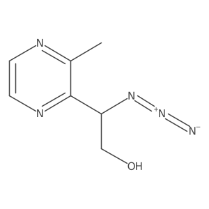 2-Azido-2-(3-methylpyrazin-2-yl)ethan-1-ol结构式