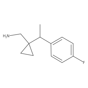 {1-[1-(4-Fluorophenyl)ethyl]cyclopropyl}methanamine Structure