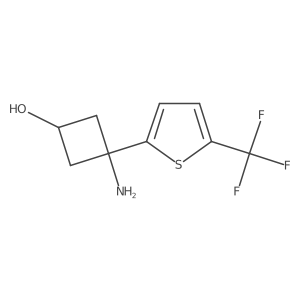 3-Amino-3-[5-(trifluoromethyl)thiophen-2-yl]cyclobutan-1-ol Structure