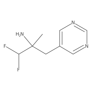 1,1-Difluoro-2-methyl-3-(pyrimidin-5-yl)propan-2-amine Structure