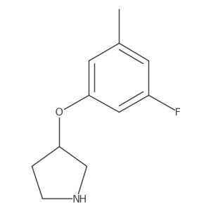 3-(3-Fluoro-5-methylphenoxy)pyrrolidine结构式