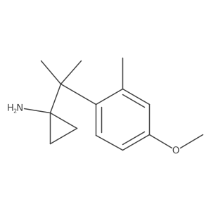1-[2-(4-Methoxy-2-methylphenyl)propan-2-yl]cyclopropan-1-amine结构式