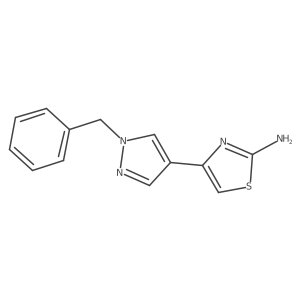 4-(1-benzyl-1H-pyrazol-4-yl)-1,3-thiazol-2-amine结构式